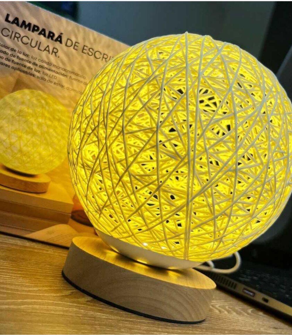 Lampara Circular Madera